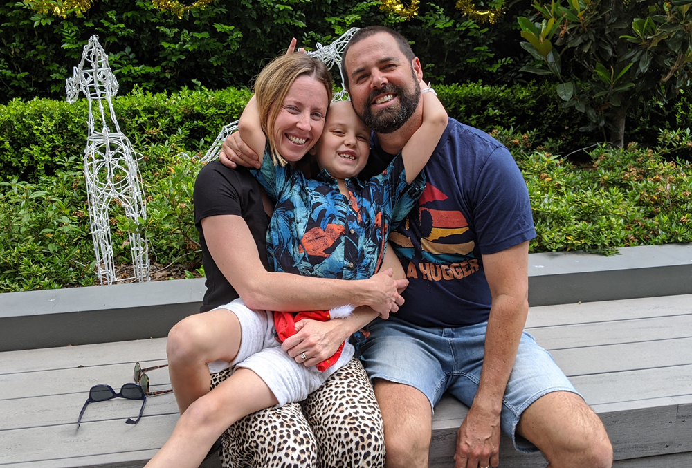Rohan with his parents