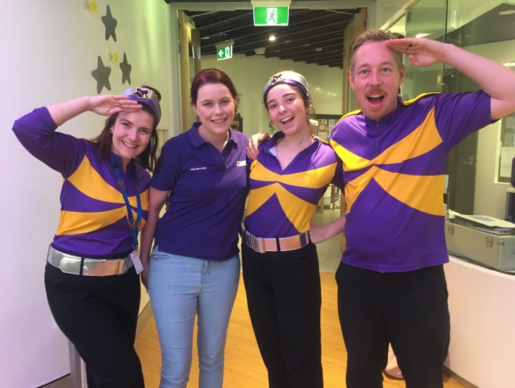 Andrea volunteer with Captain Starlight
