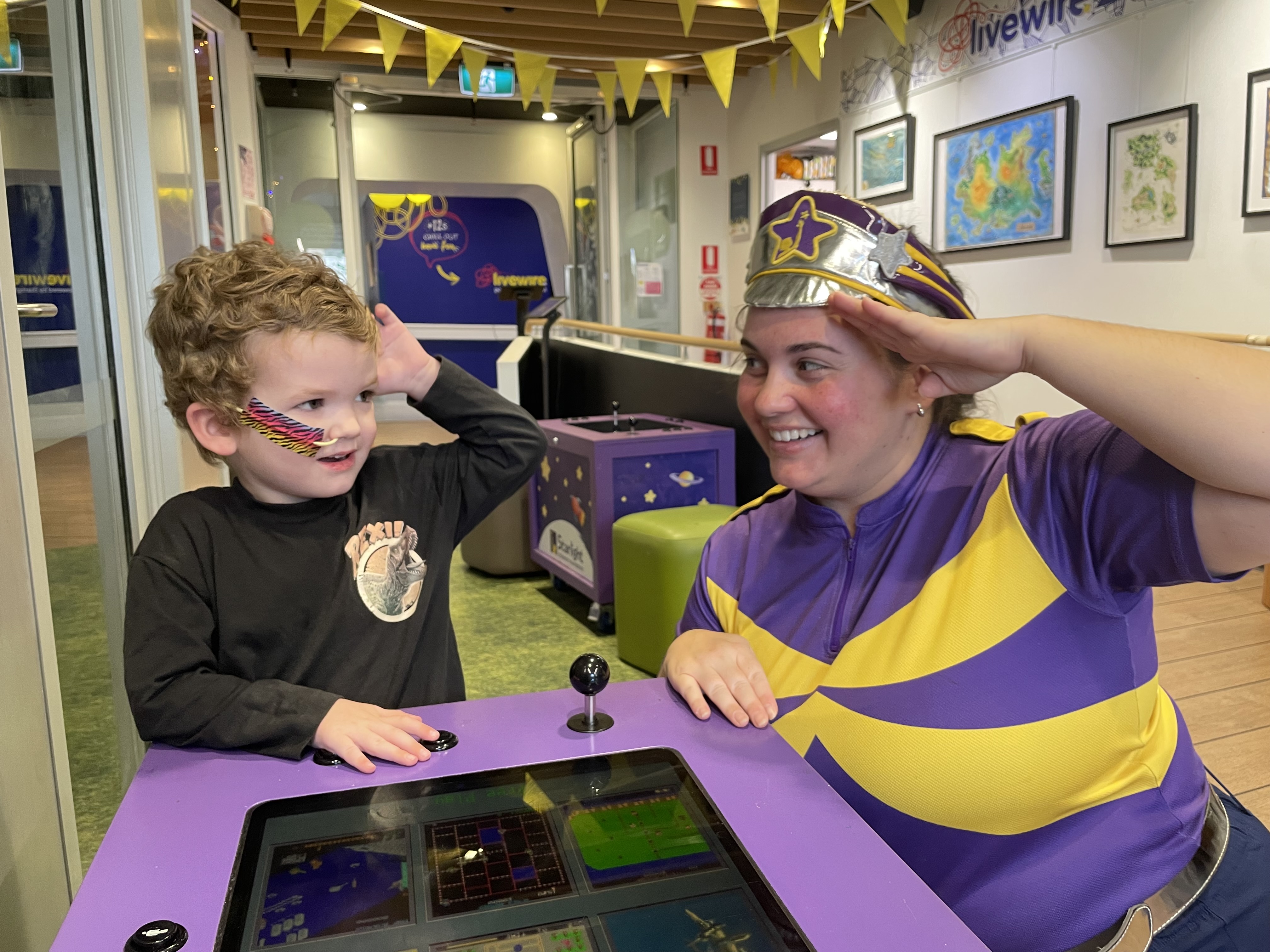 Teddy with Captain Starlight