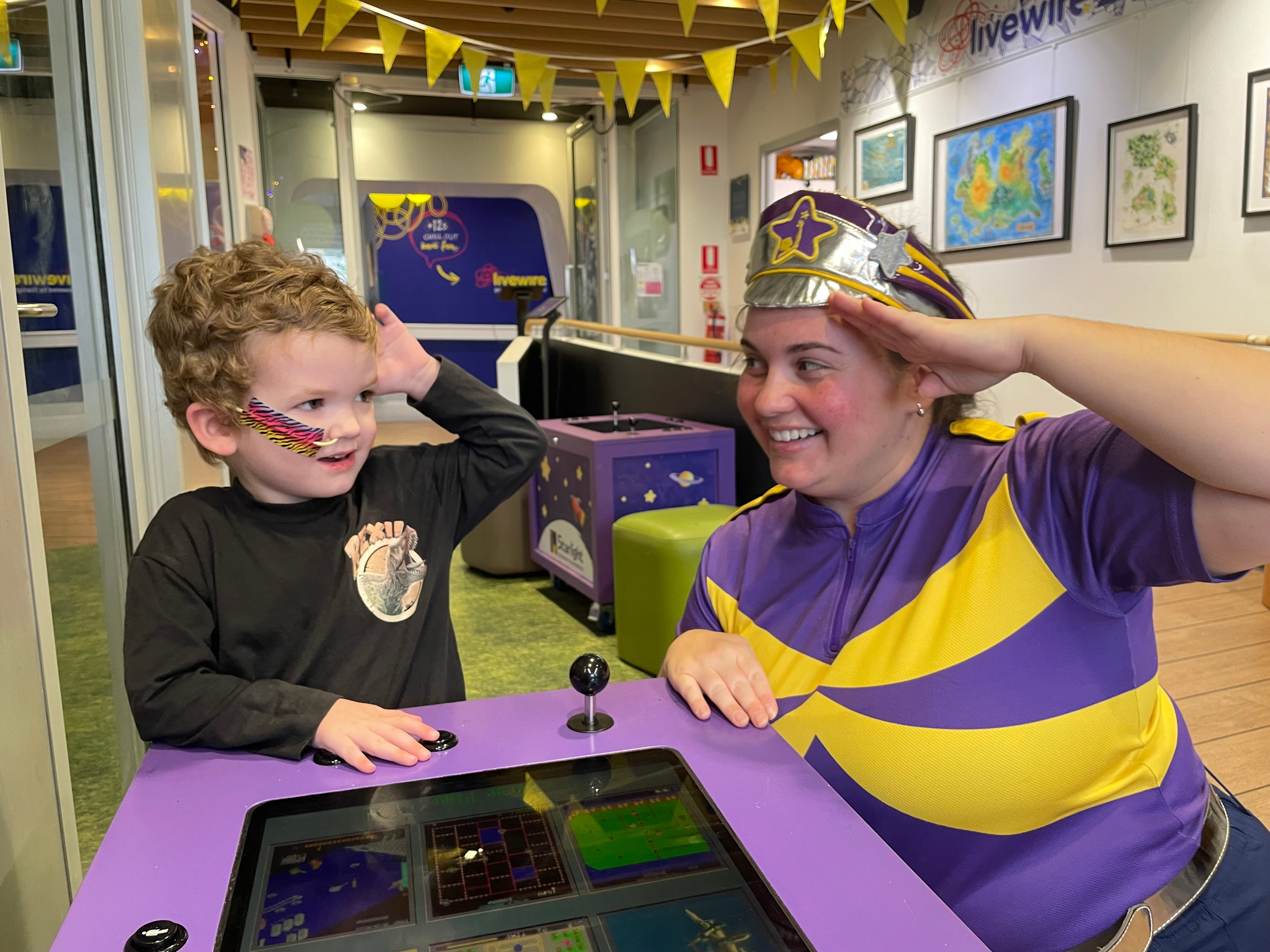 Teddy with Captain Starlight