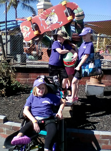 Tamika and siblings at Starlight Wish