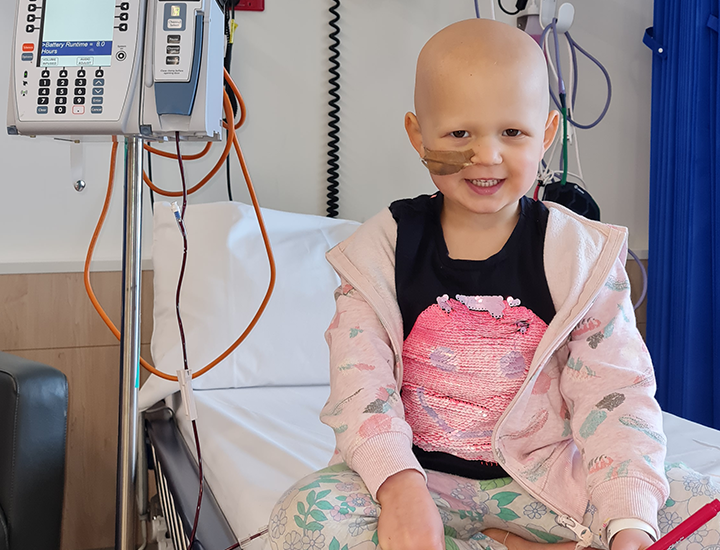 Chloe in hospital - banner