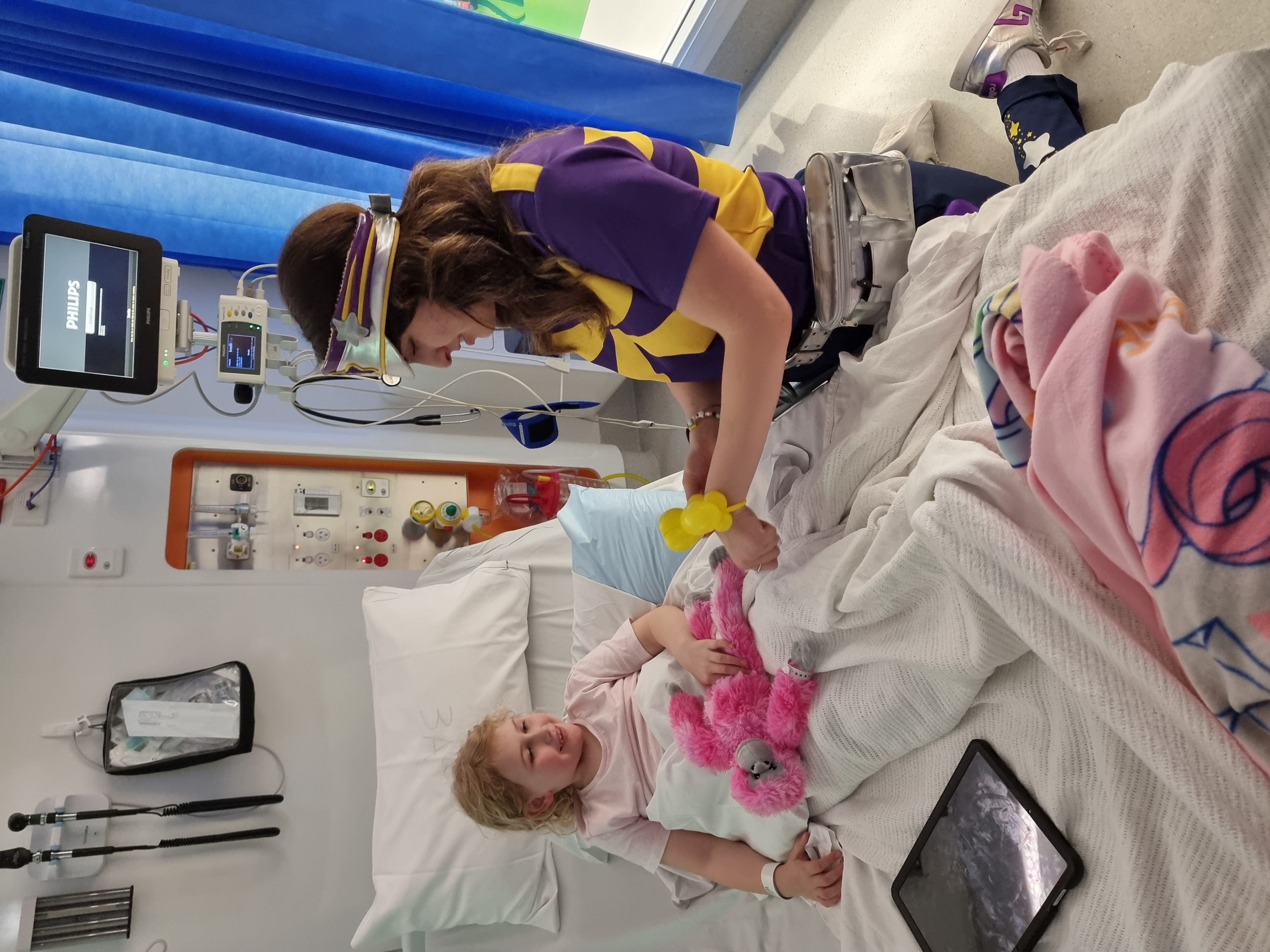 Paige with Captain Starlight on Rocket Rounds