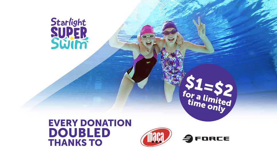 Super Swim matched giving example
