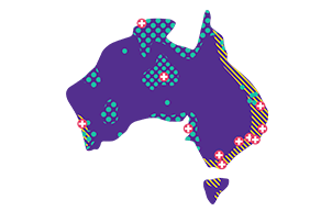 Starlight in Australia map 2020