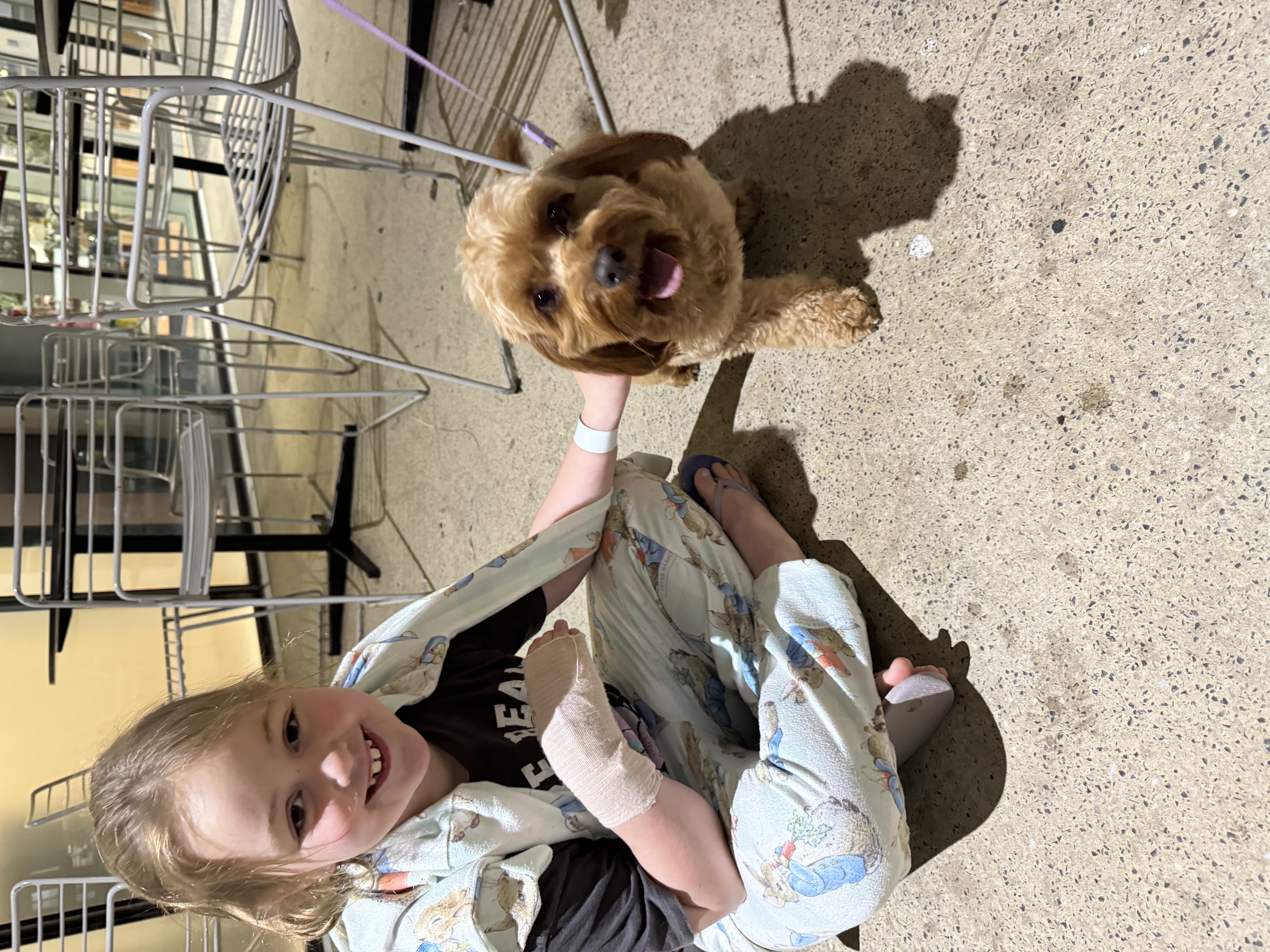 Harper with her dog