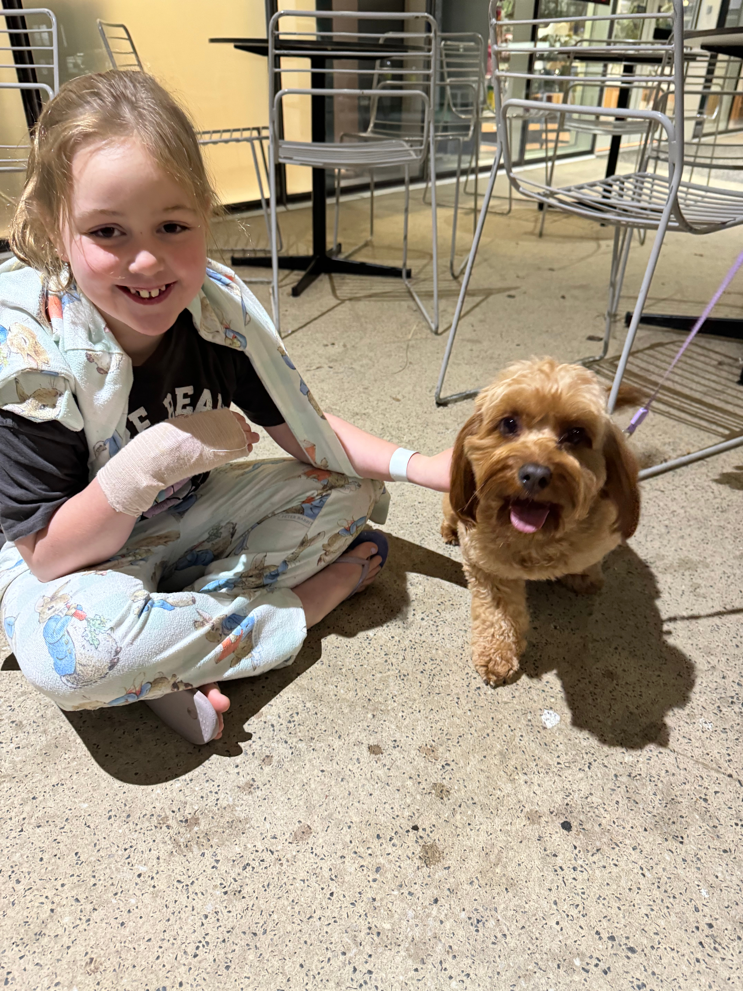 Harper with her dog