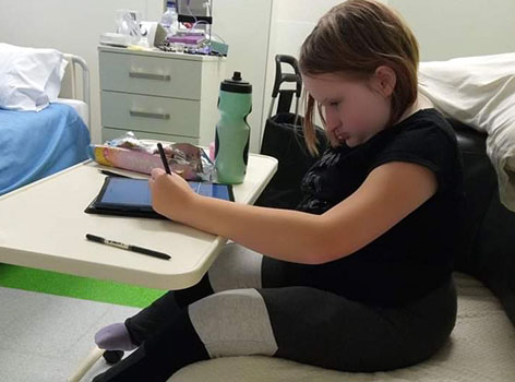 Tamika in hospital