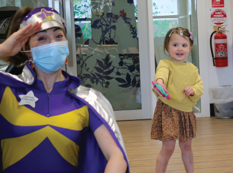 Captain Starlight and Harper in Starlight Express Room