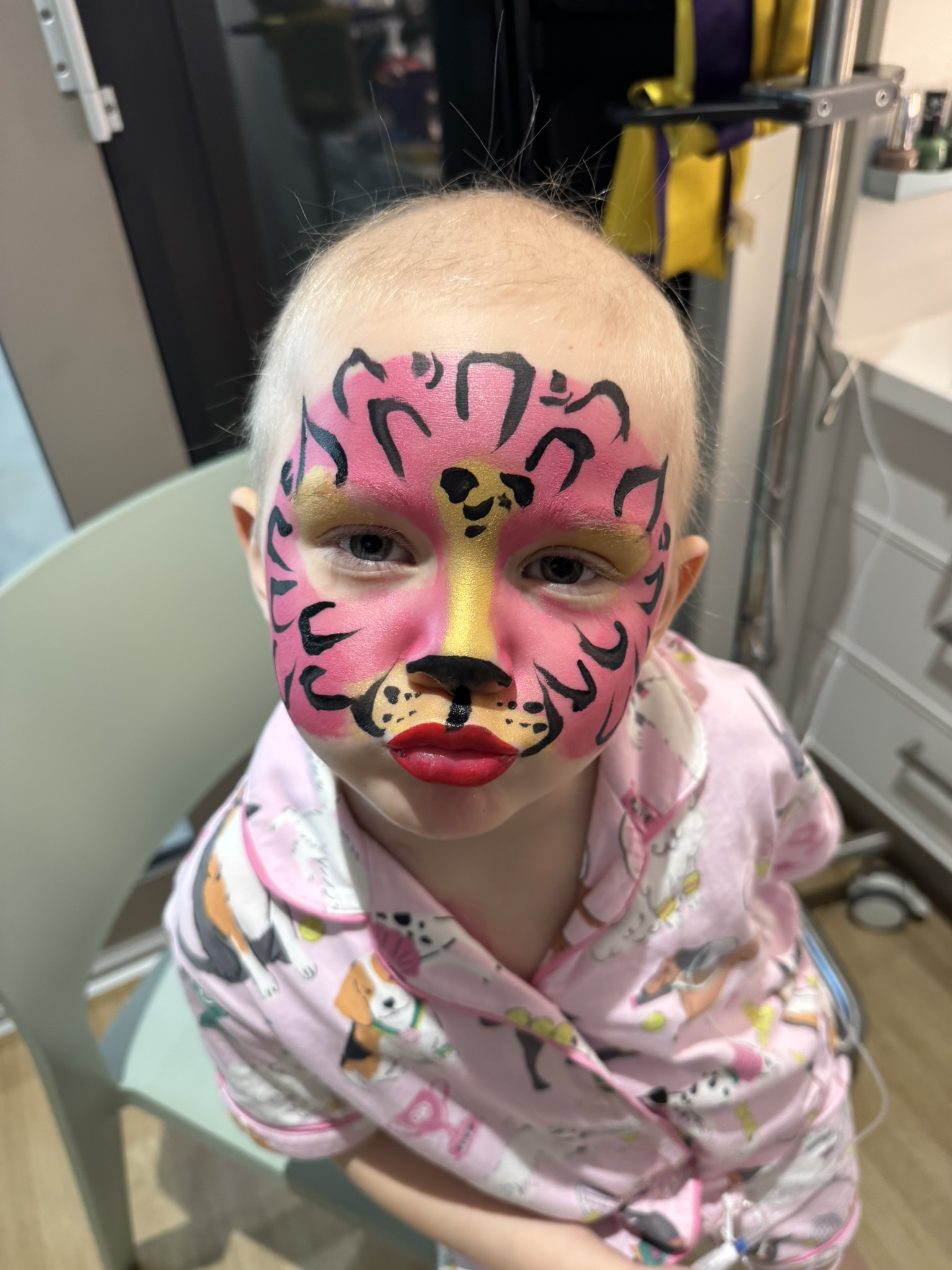 Frankie face painted