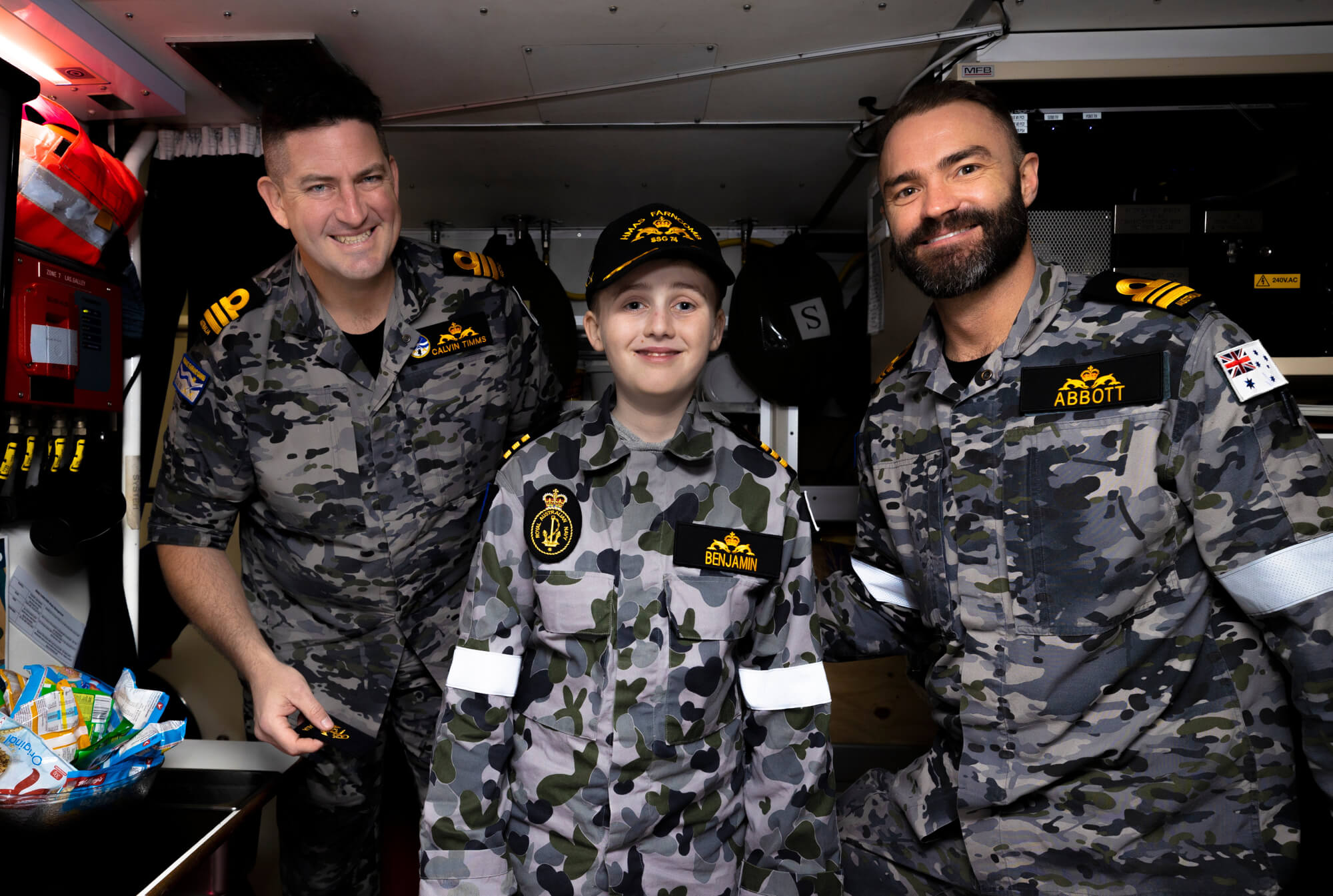 Ben as Captain of HMAS Farncomb
