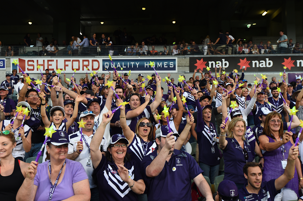 Fremantle fans purple haze image