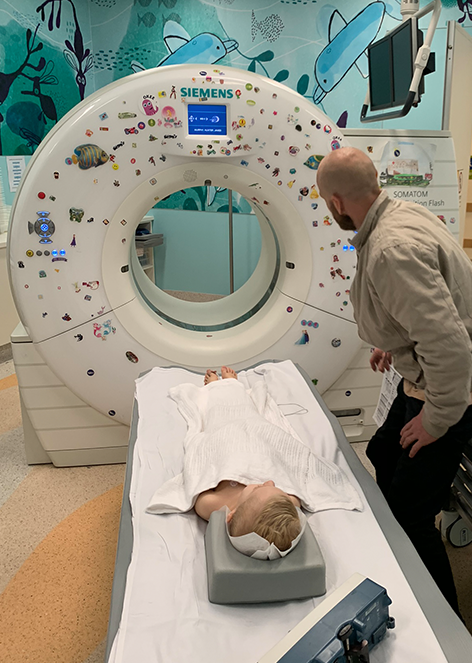Hunter during treatment