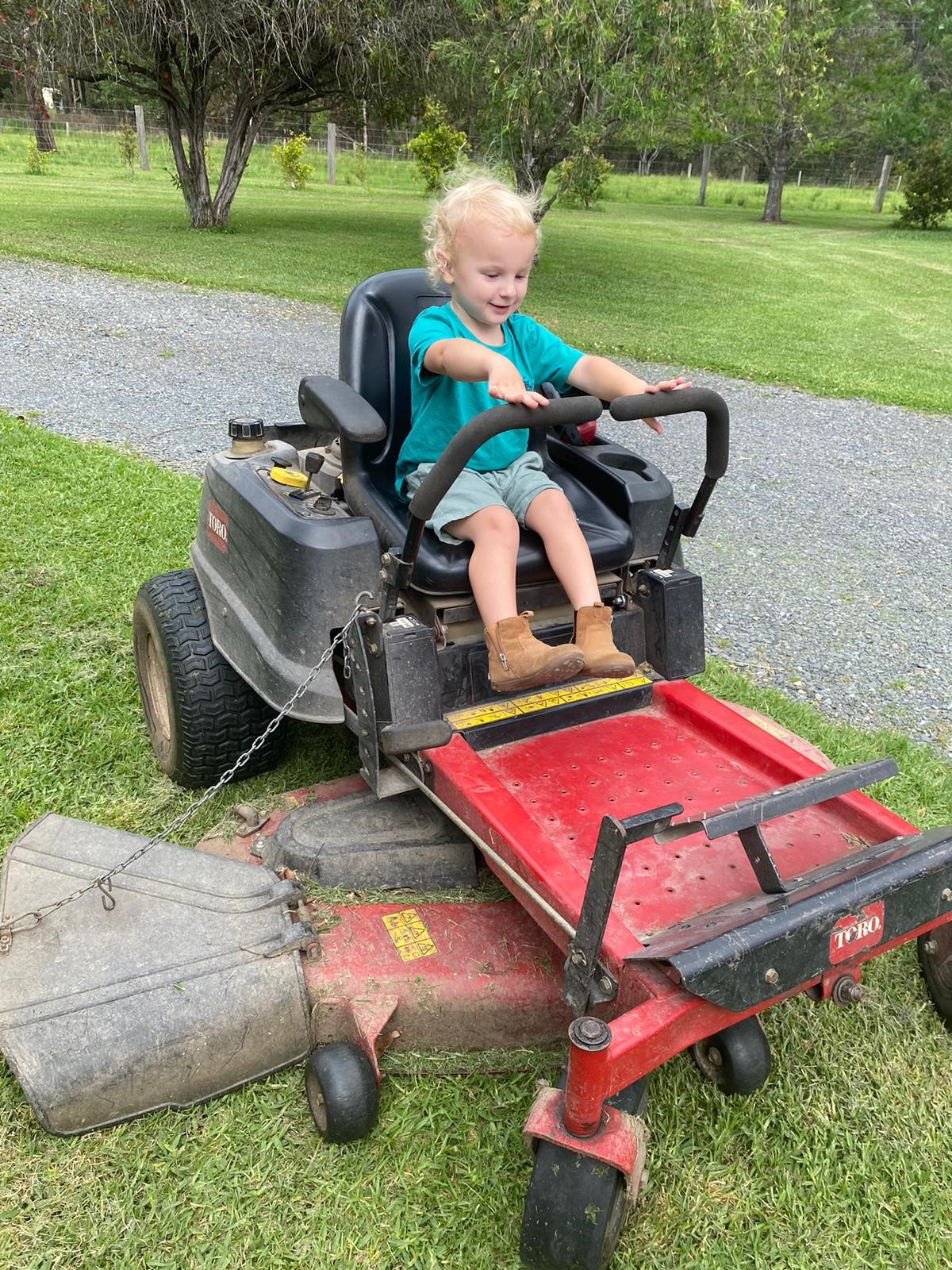 Jack on the farm tools