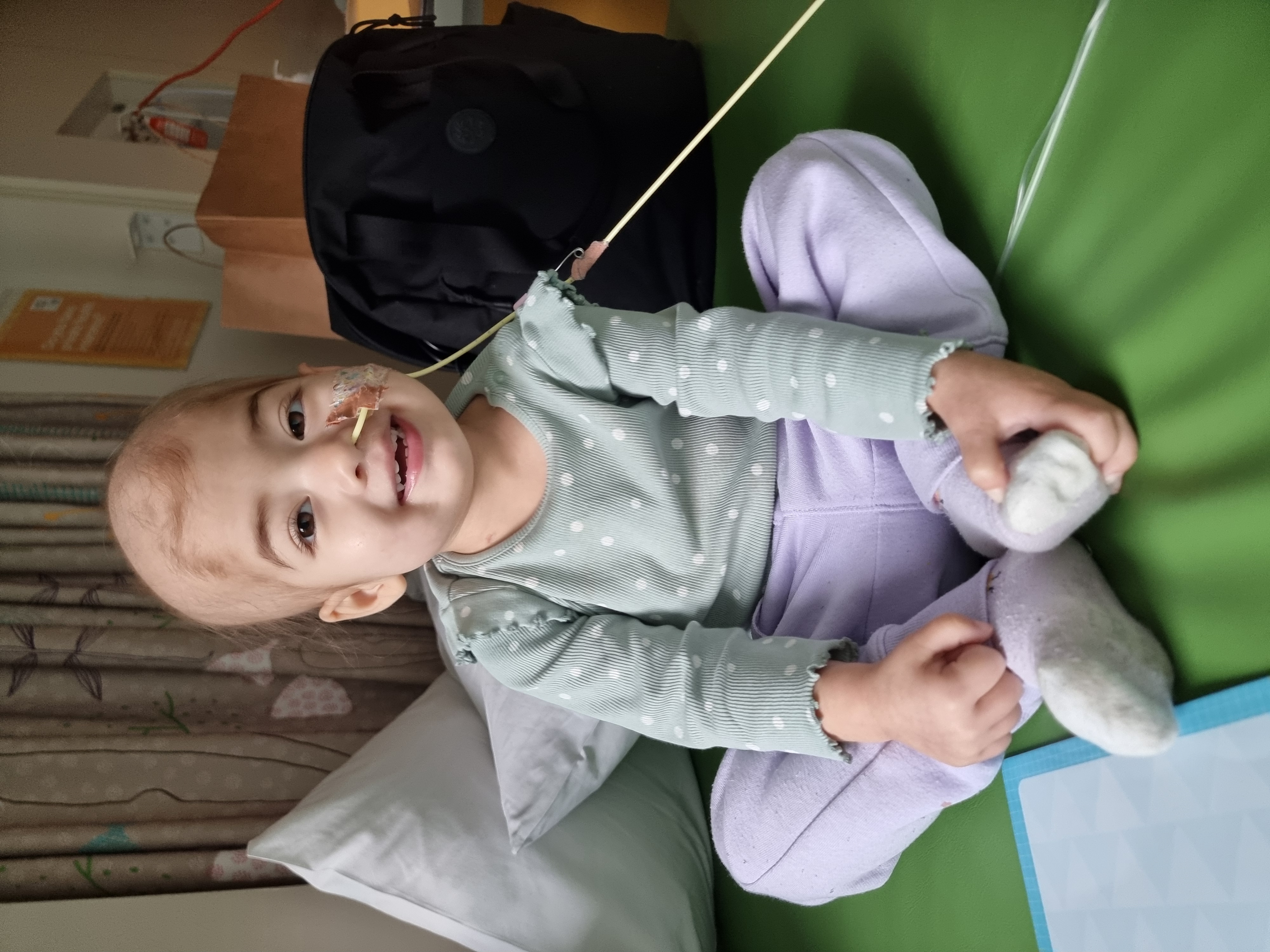 Mia during treatment
