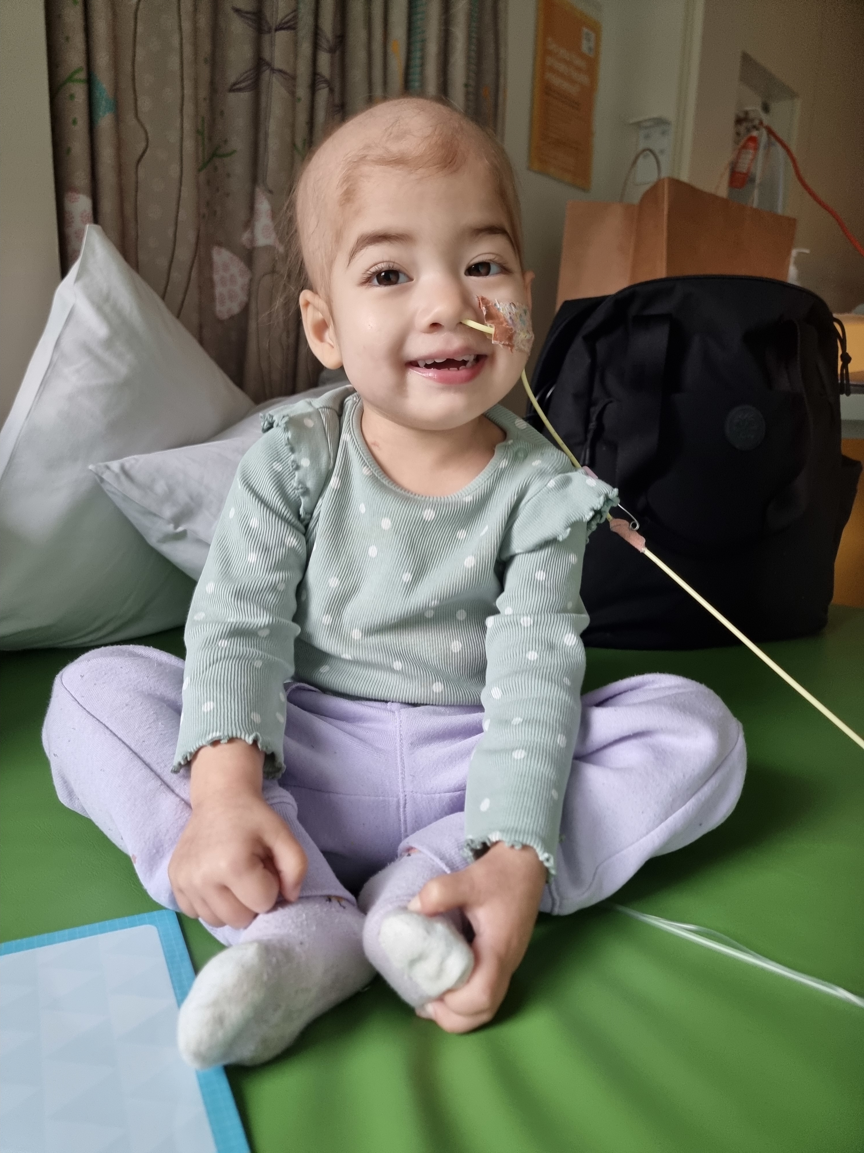 Mia during treatment