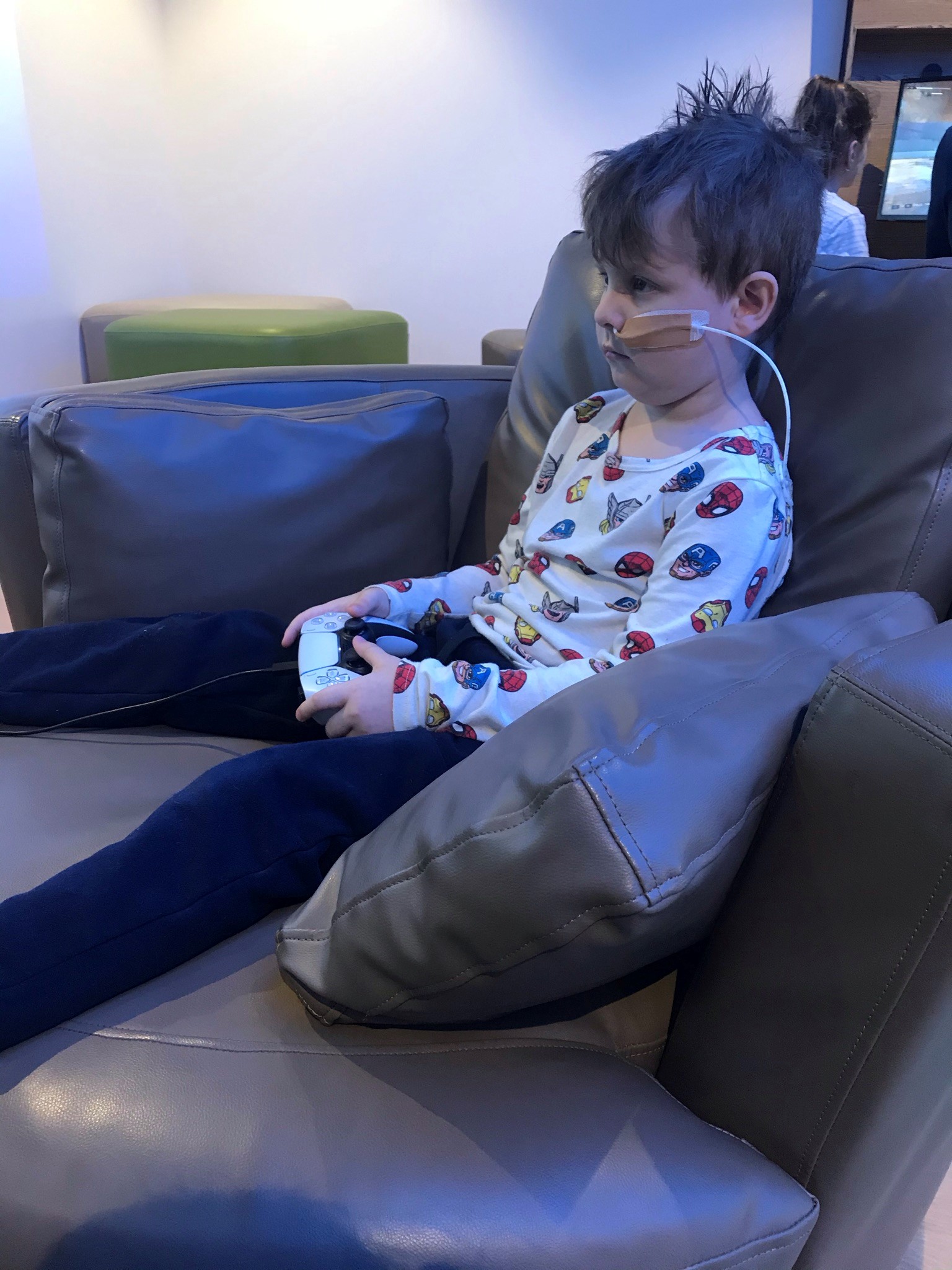Luca playing video games