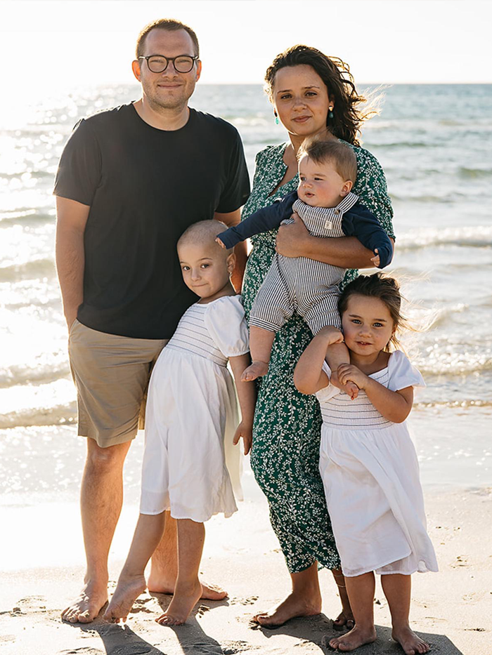 Isla and family at the beach