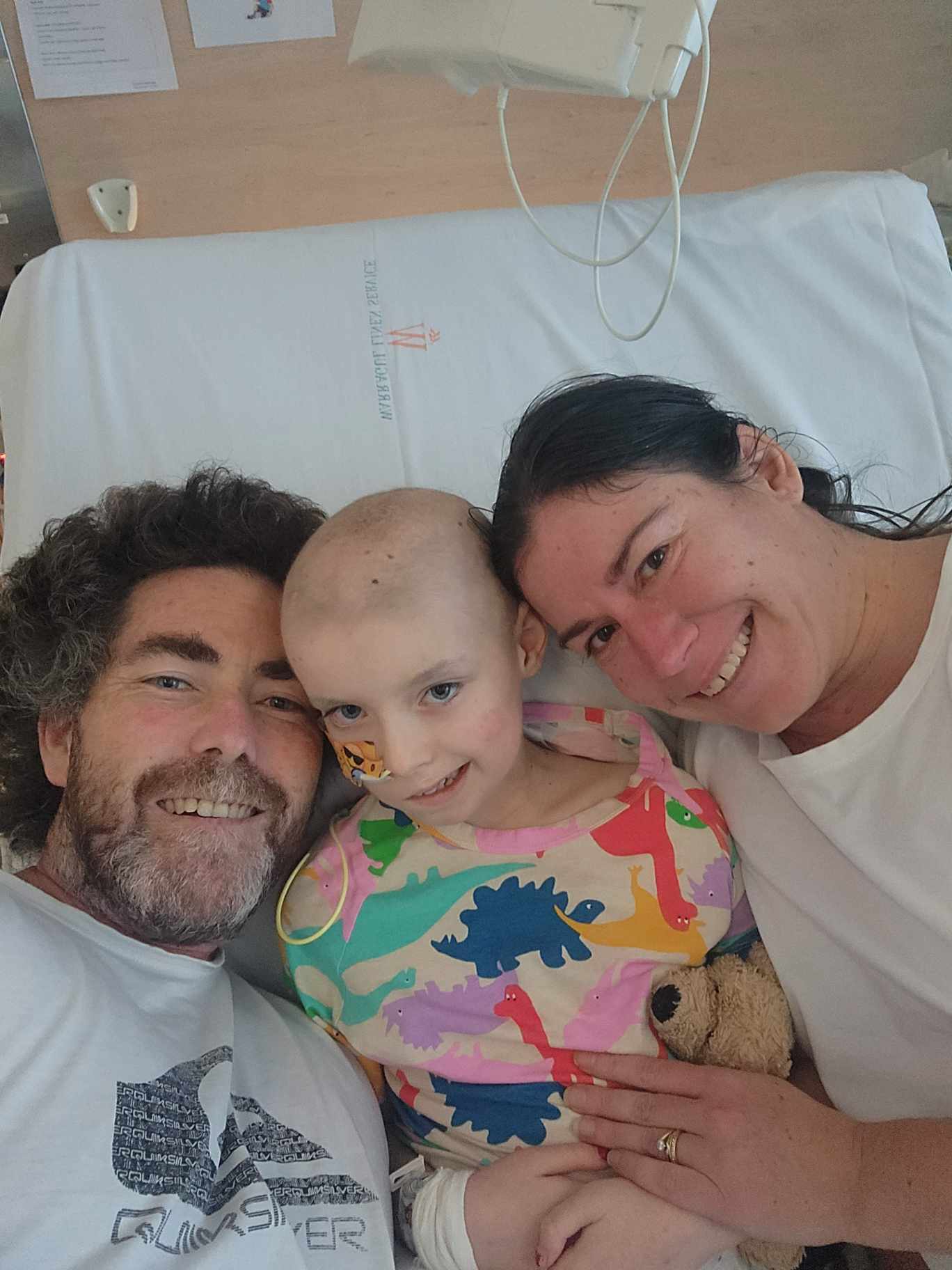 Evie with parents