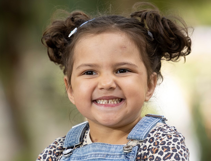 Ava smiling - banner