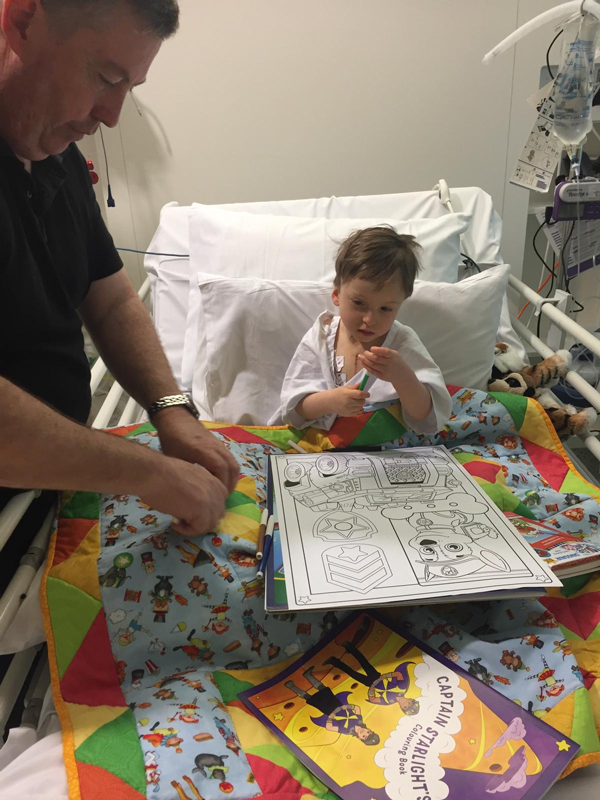 Dale in hospital bed
