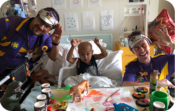 Captain Starlight x2 with Taiyo in hospital bed