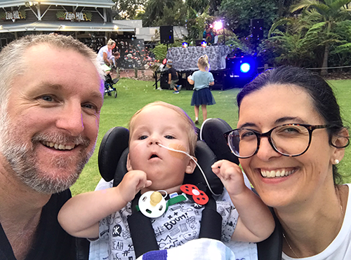 Winston with his parents