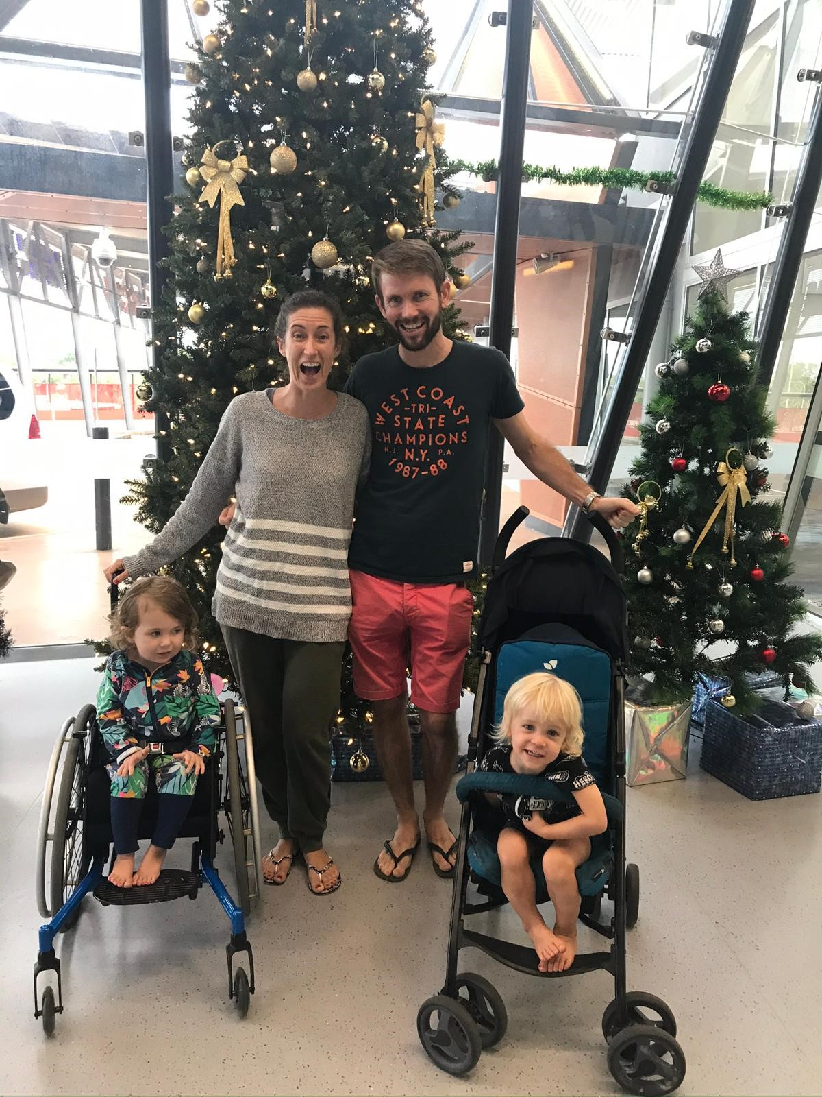 Avi and family in hospital at Christmas