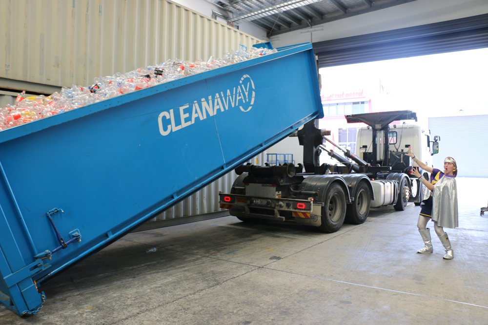Cleanaway recycling container