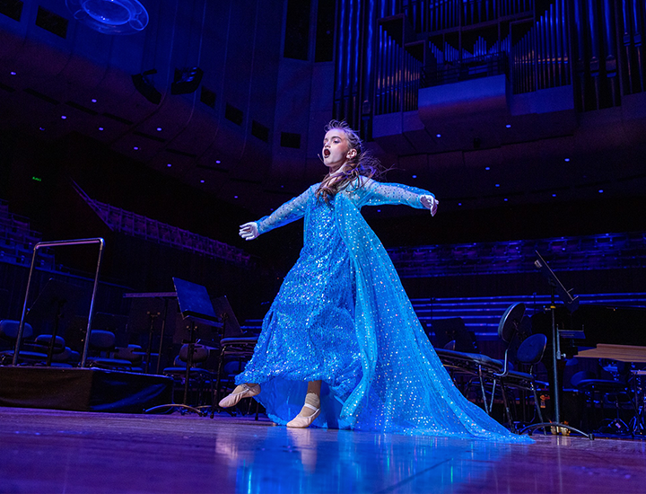 Abigail performing at the Sydney Opera House