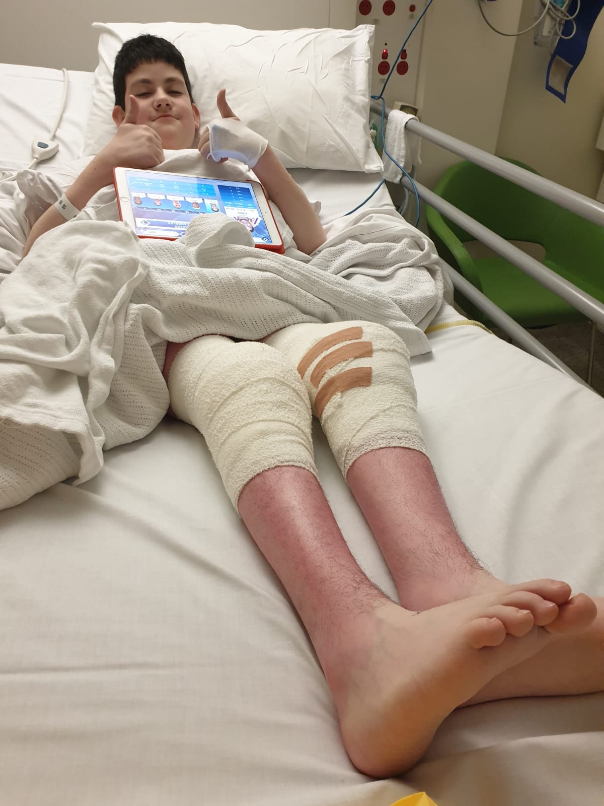 Wyatt in hospital