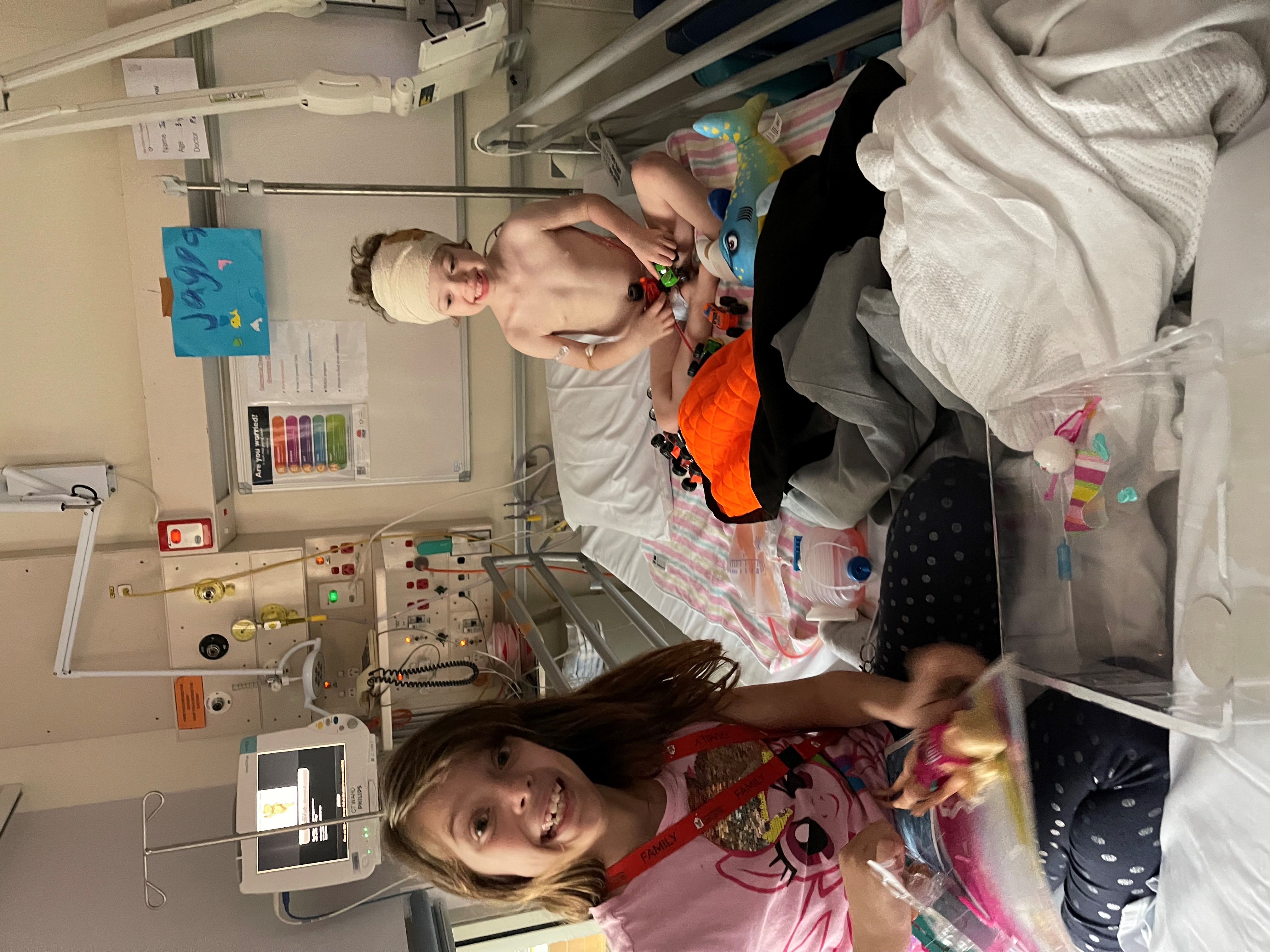 Jagger and sister in hospital