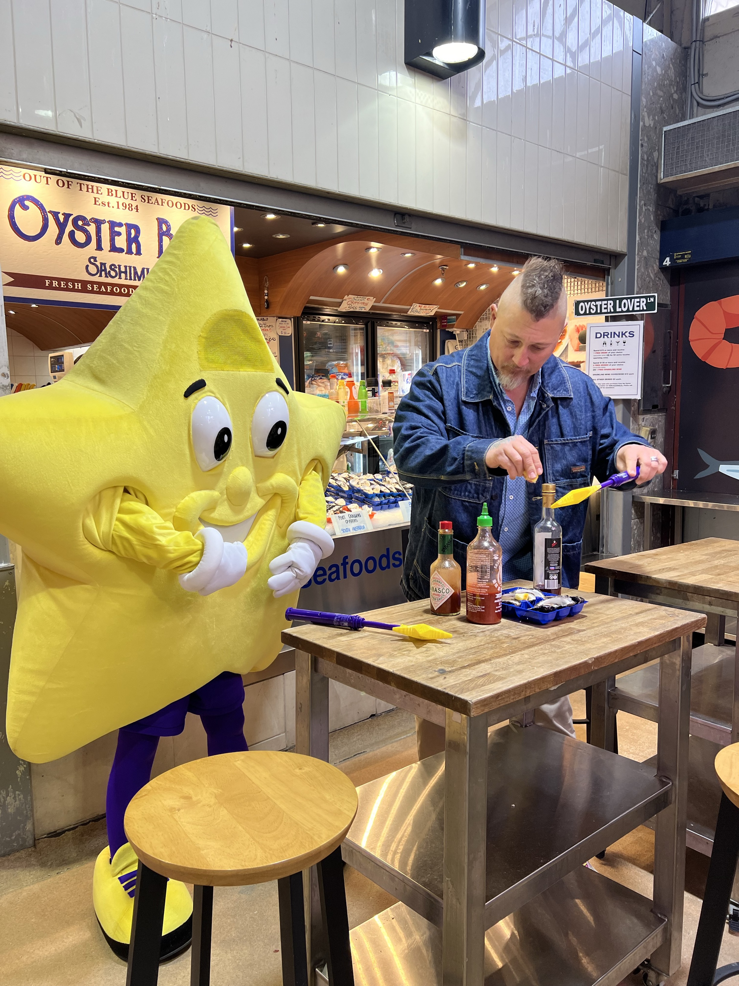 Benjamin Cooper and Starry at Vic Market