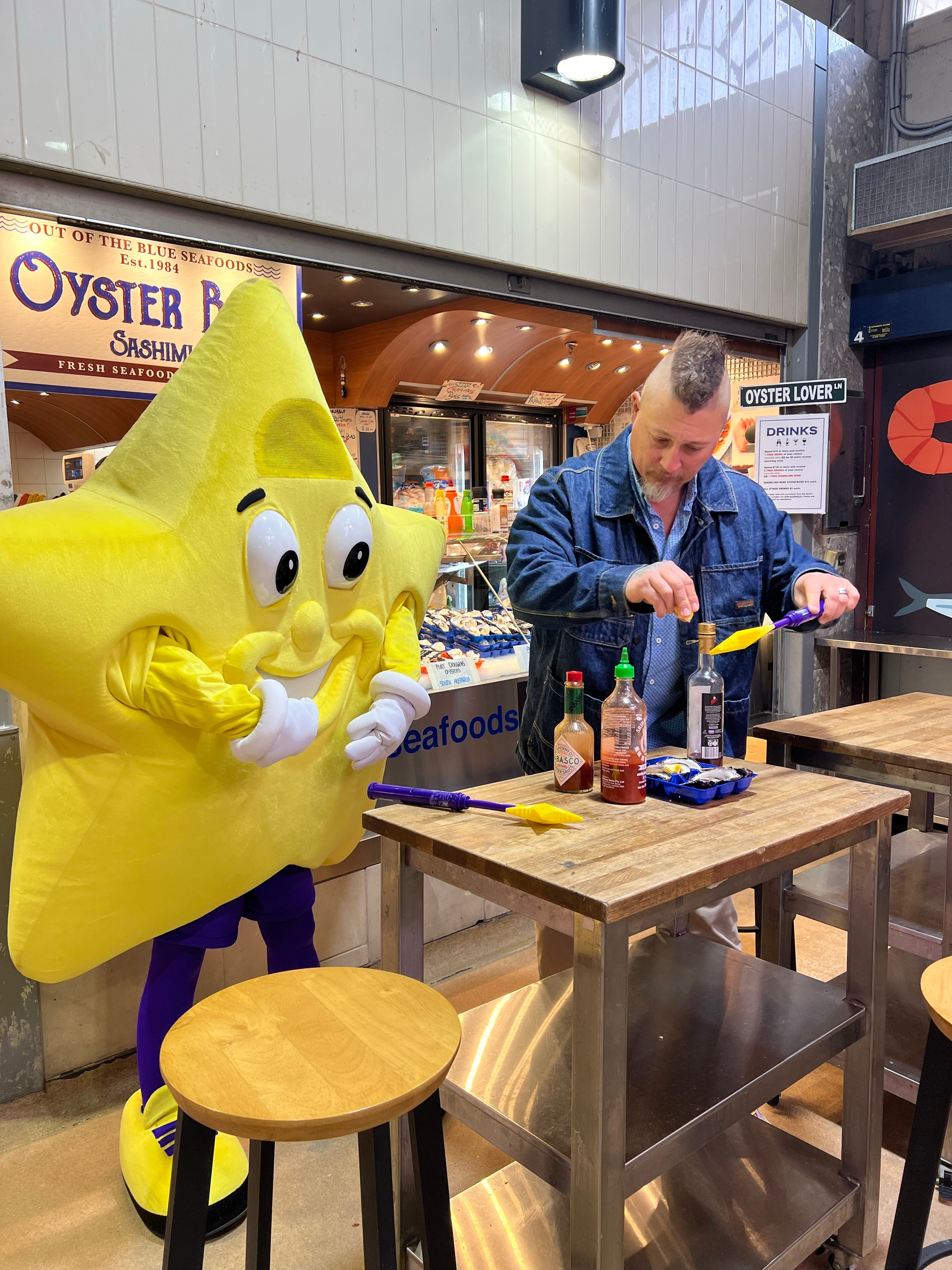 Benjamin Cooper and Starry at Vic Market