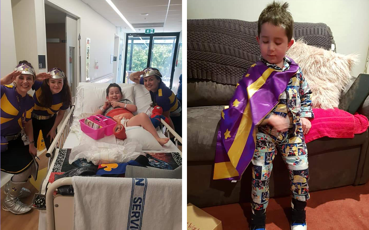William with Captain Starlight and wearing cape