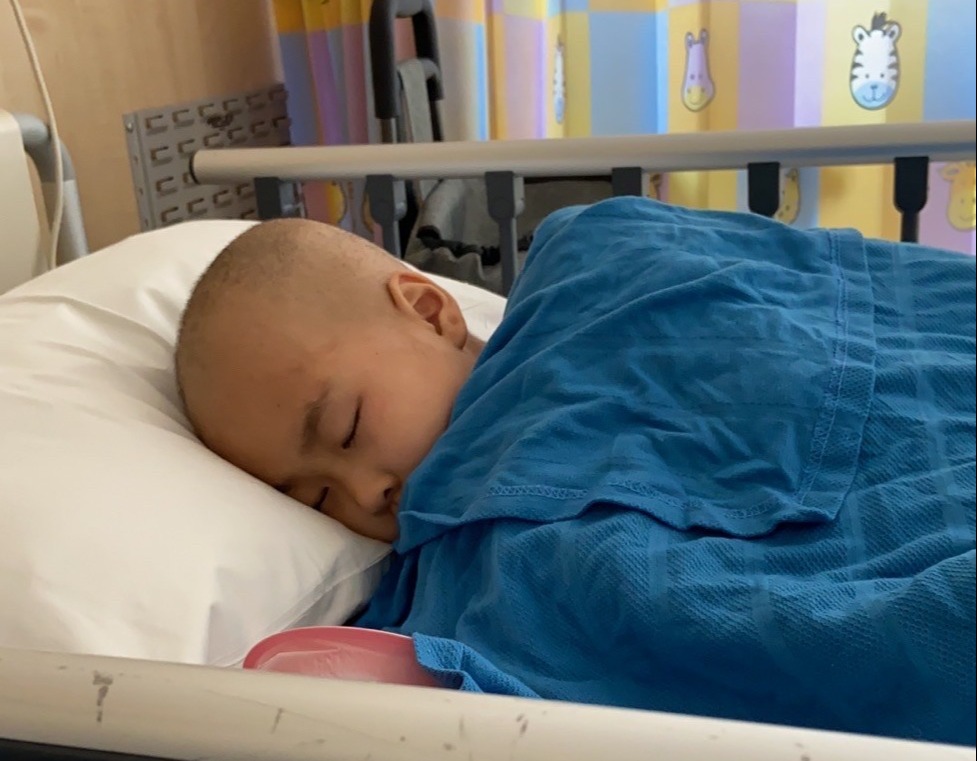 Nia's story -  in hospital sleeping