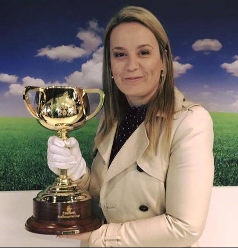 Mandy Fish with Melbourne Cup