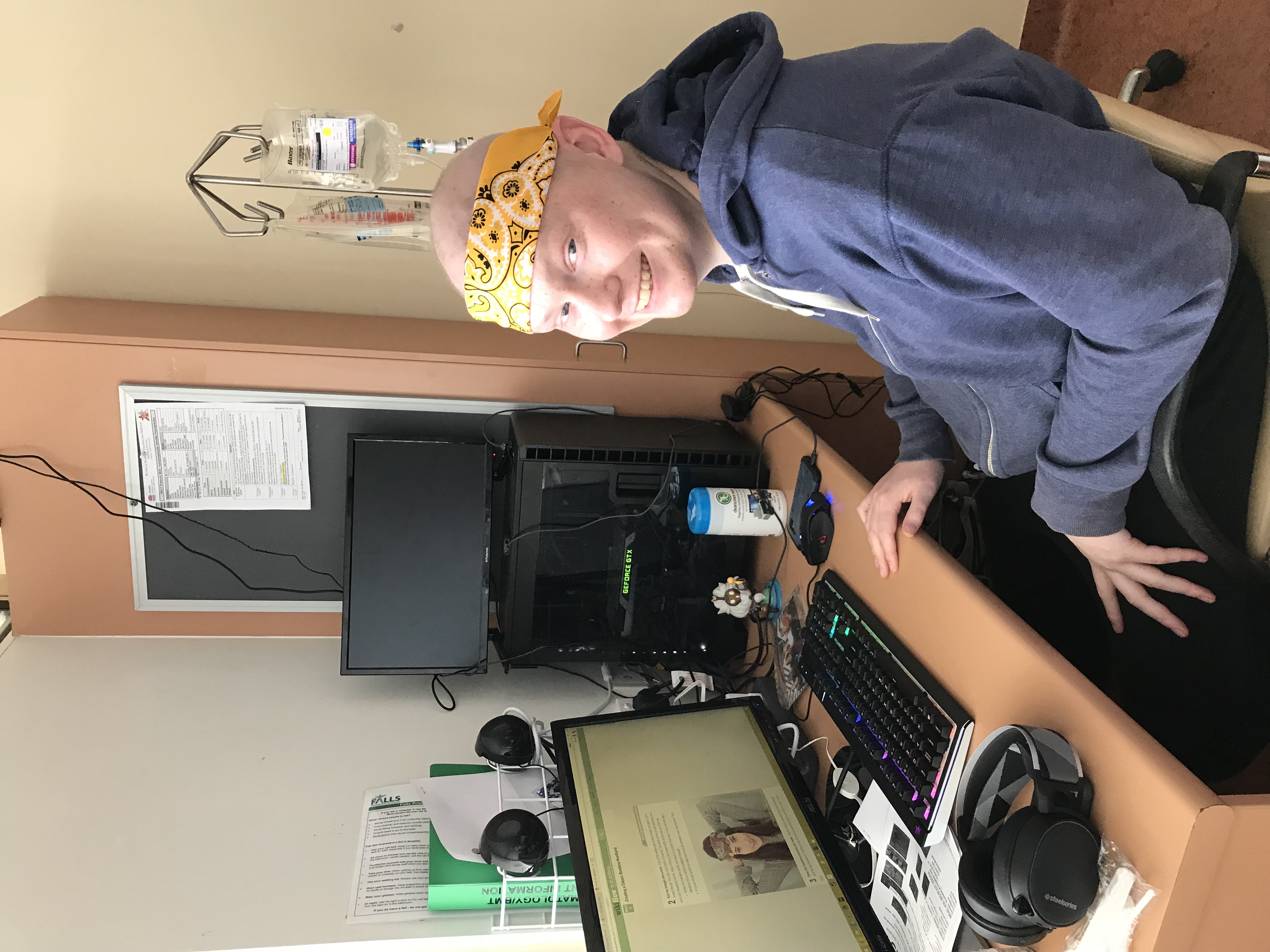 Mitch in hospital