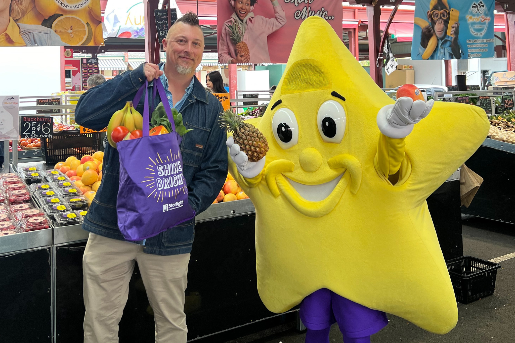 Benjamin and Starry at Vic Market