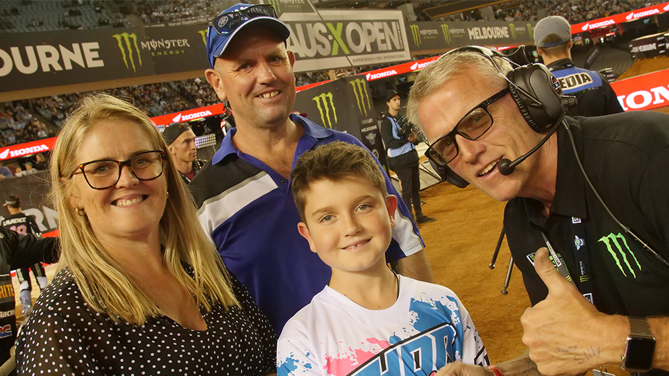 Gus and his parents at Starlight Wish