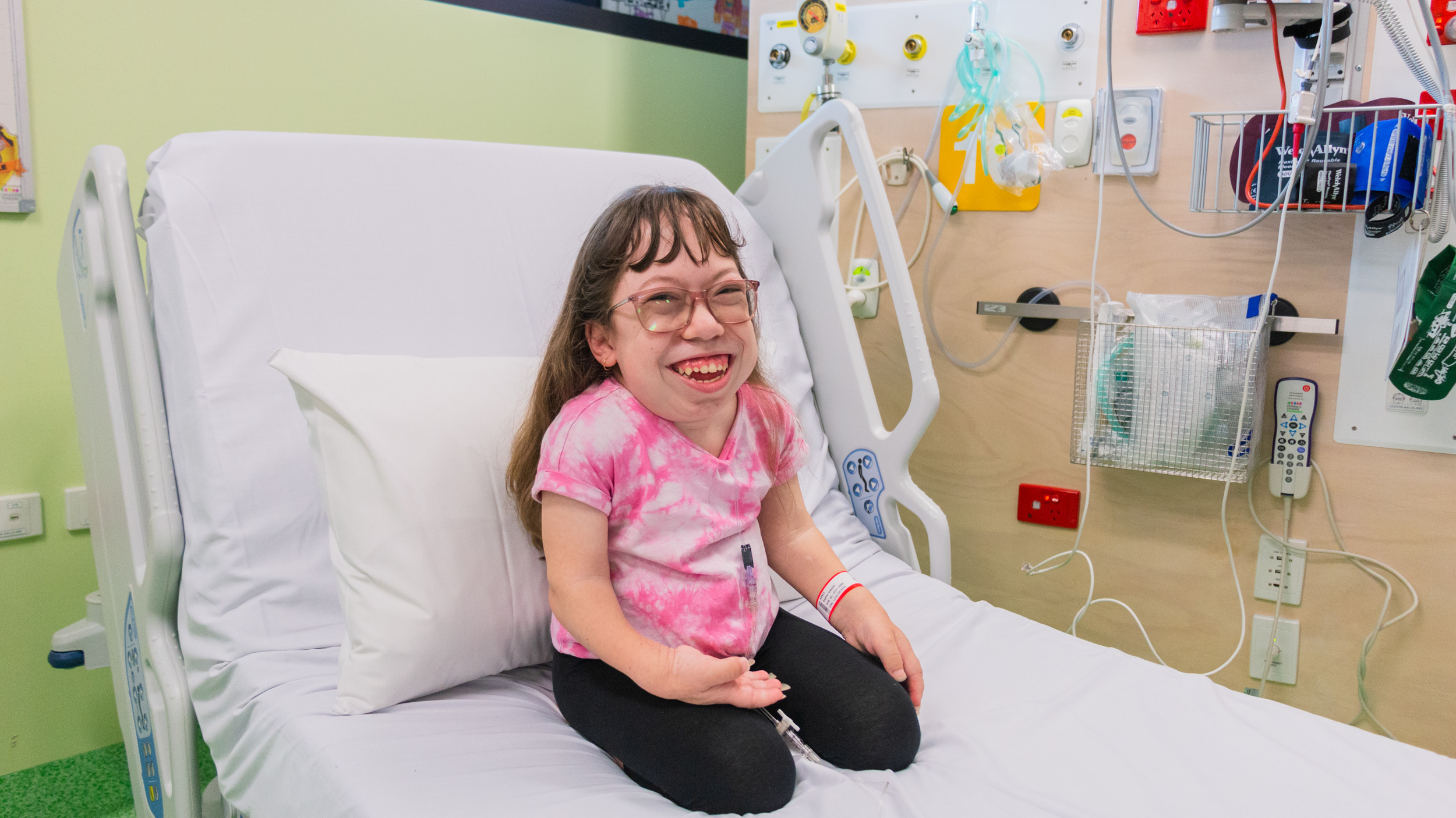 Sophie on the ward laughing
