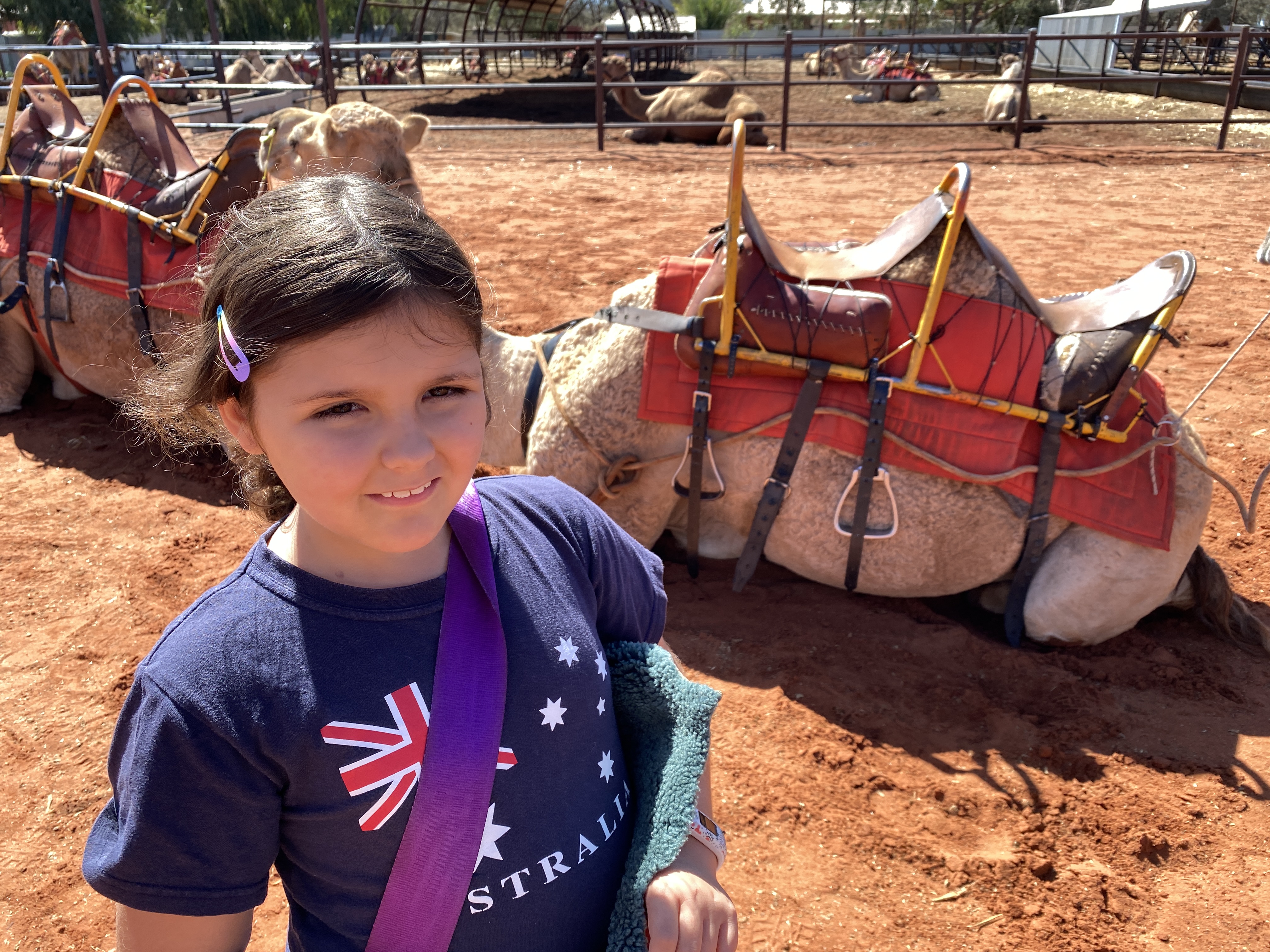 Lucie and camels