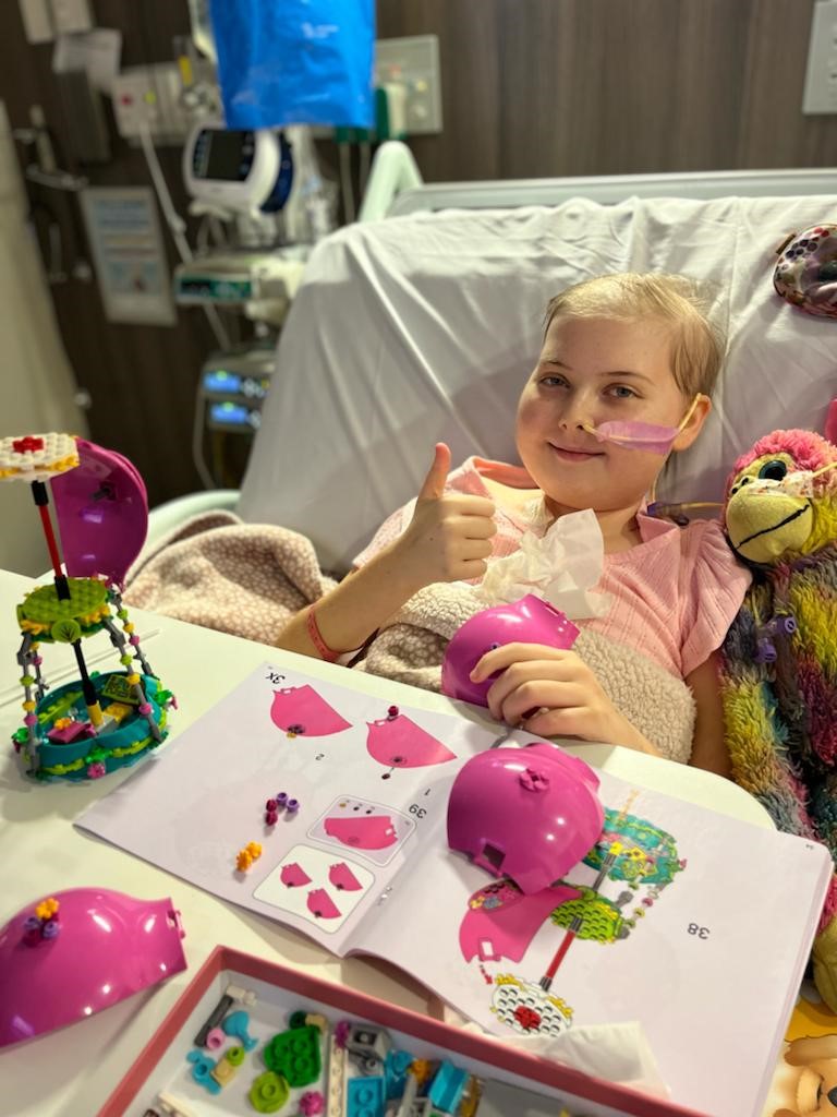 Emma Lego in hospital
