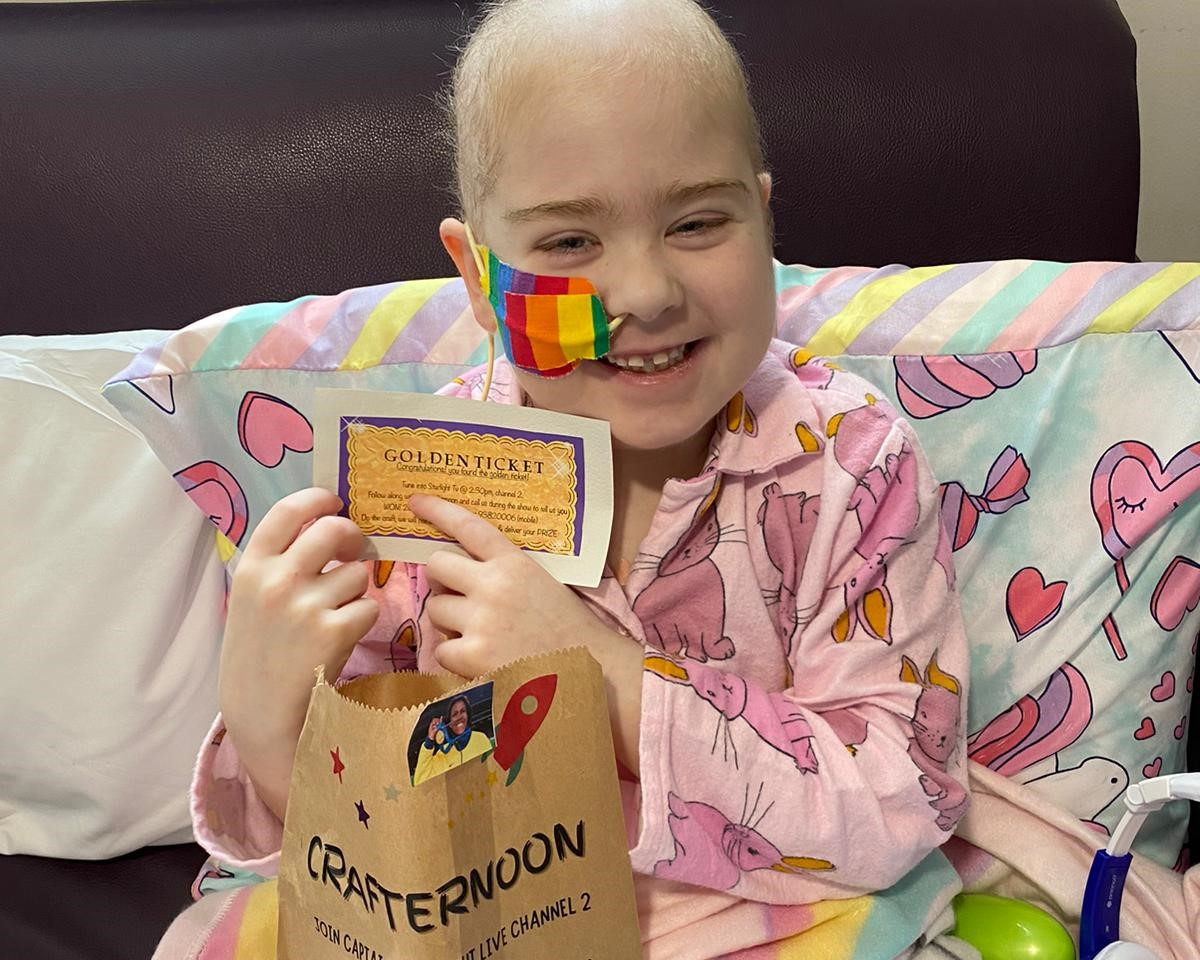 Ariana with crafternoon pack from Captain Starlight