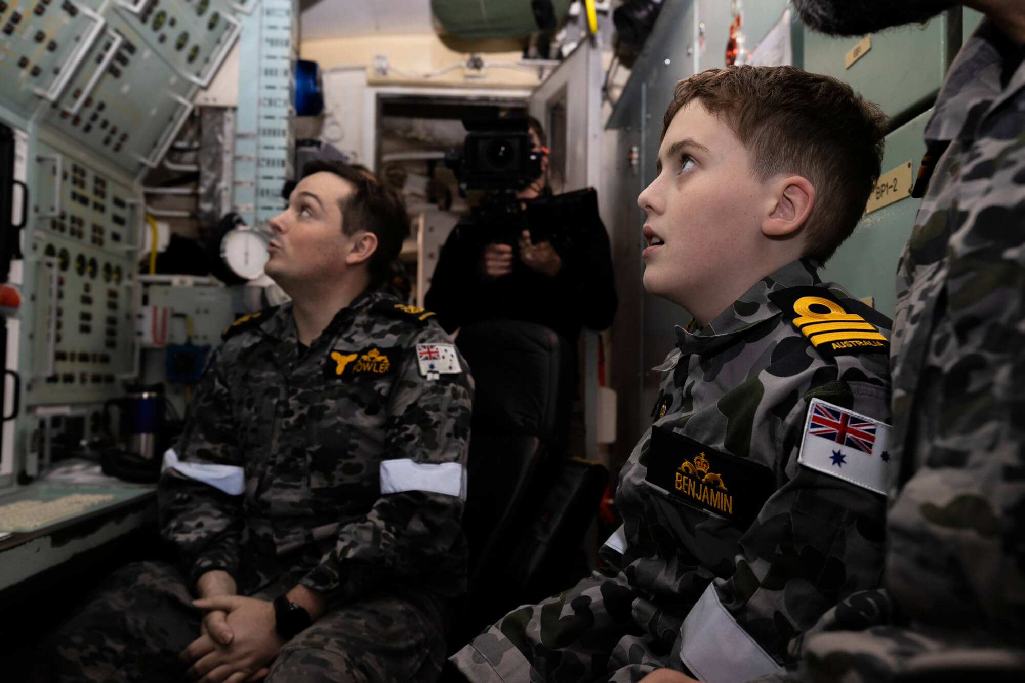 Ben on HMAS Farncomb