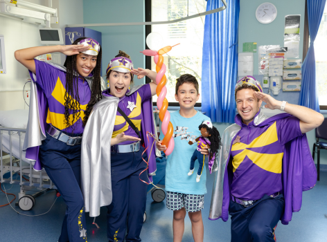 3x Captain Starlights' and boy on ward