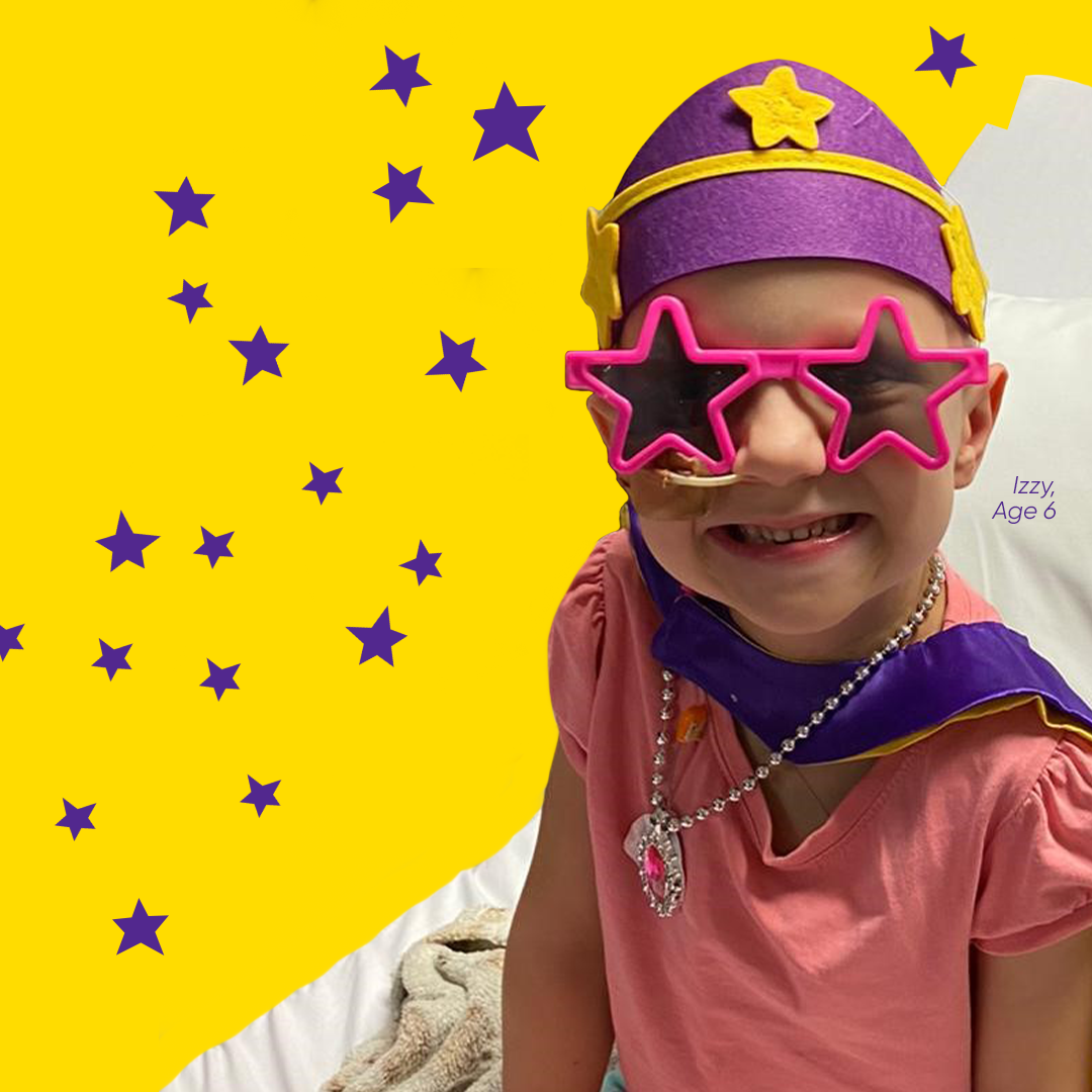 Izzy wearing Star Glasses