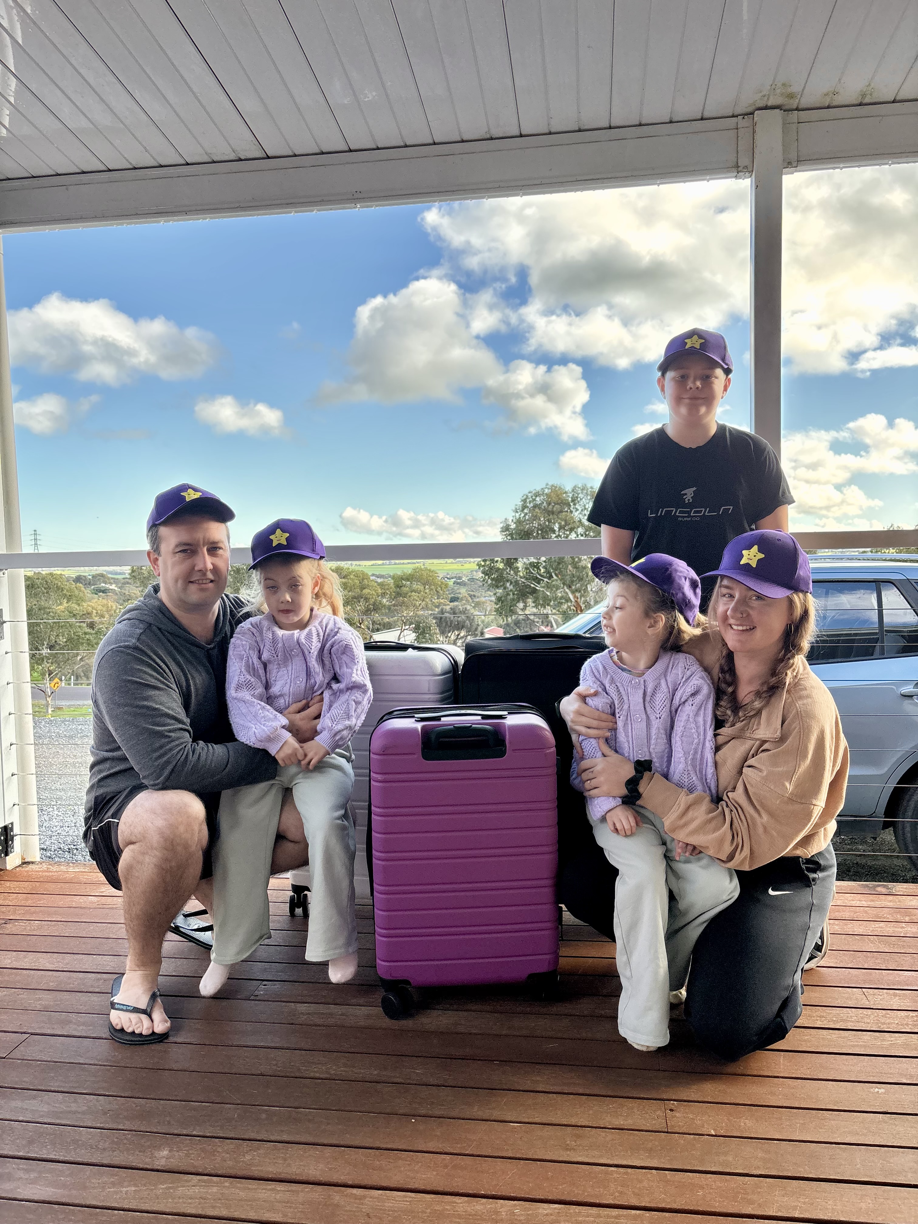 Family leaving for wish