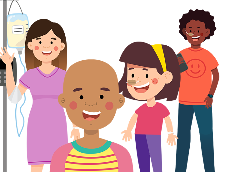4 kids illustration - banner
