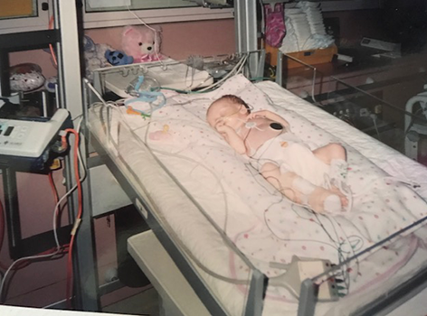Baby Dakota in hospital